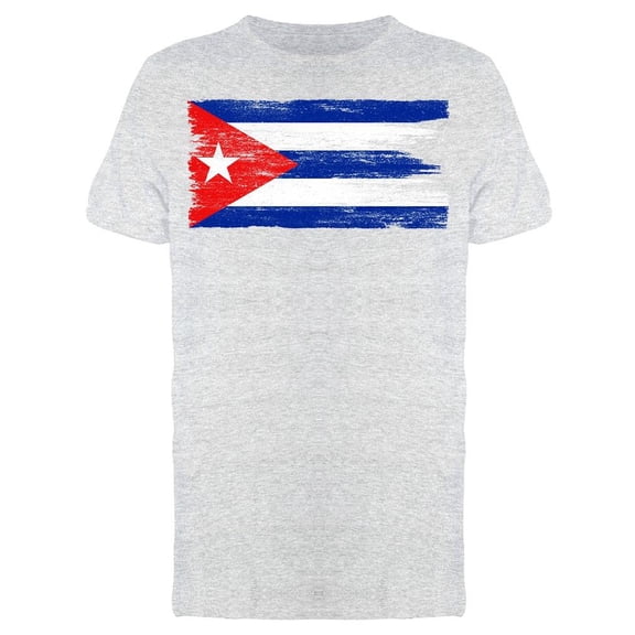 Grunge Art Flag Of Cuba T-Shirt Men -Image by Shutterstock, Male x-Large