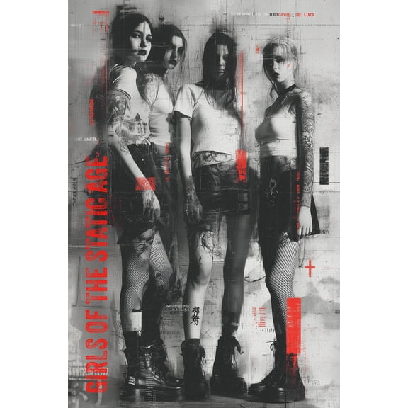 Grunge Band Portrait Poster - Edgy Urban Energy | Ideal Gift 【Poster Paper】