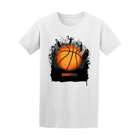Grunge Basketball Design T-Shirt Men -Image by Shutterstock, Male