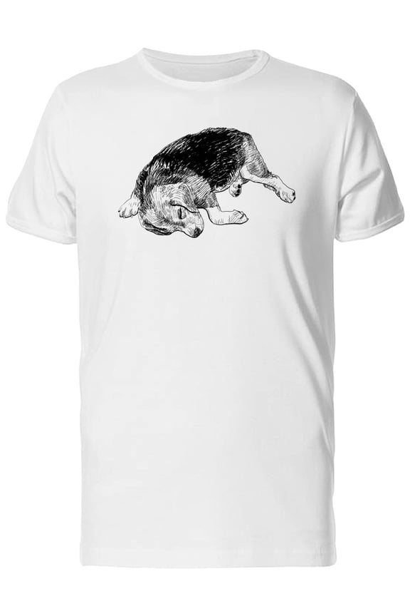 Grunge Beagle Sketch, Cute Dog Tee Men's -Image by Shutterstock