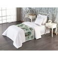 thumbnail image 1 of Grunge Bed Runner, Rounded Rectangular Forms Weathered Bohemian on Eggshell Toned Backdrop, Decorative Accent Bedding Scarf for Hotels Homes & Guest Rooms, Twin, Laurel Green Dark Brown, by Ambesonne, 1 of 3