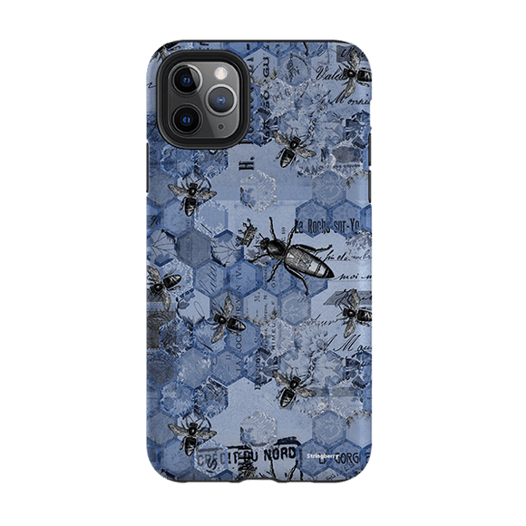 Grunge Bee Phone Case Compatible with iPhone 11 to 16 Pro Max