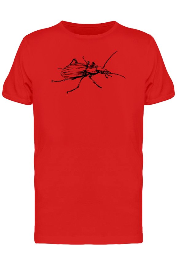 Grunge Beetle Crawling Sketch Tee Men's -Image by Shutterstock