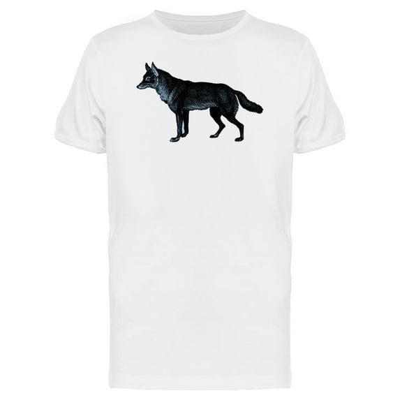 Grunge Black Fox Sketch T-Shirt Men -Image by Shutterstock, Male 3X-Large
