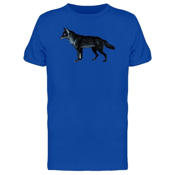 Grunge Black Fox Sketch Tee Men's -Image by Shutterstock