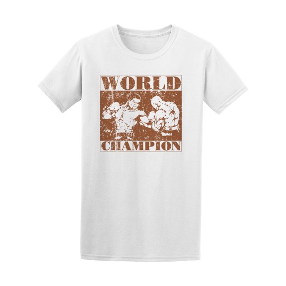 Grunge Boxing Poster T-Shirt Men -Image by Shutterstock, Male Small