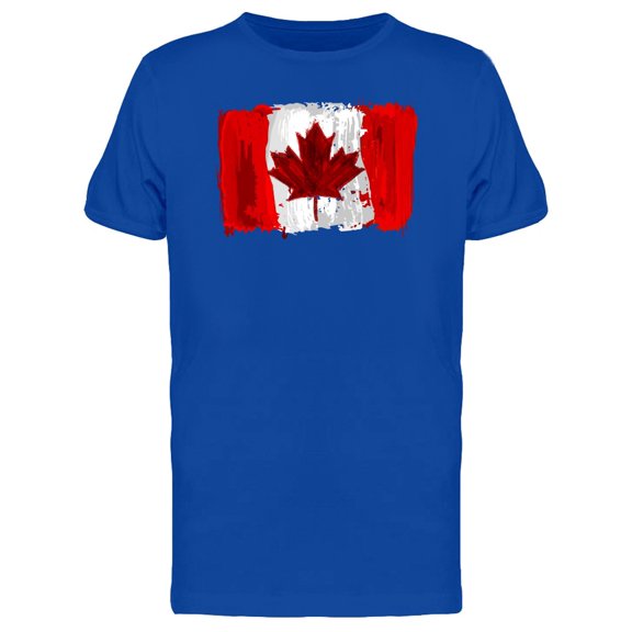 Grunge Canada Brush Flag T-Shirt Men -Image by Shutterstock, Male Medium