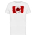 thumbnail image 1 of Grunge Canada Brush Flag T-Shirt Men -Image by Shutterstock, Male x-Large, 1 of 2