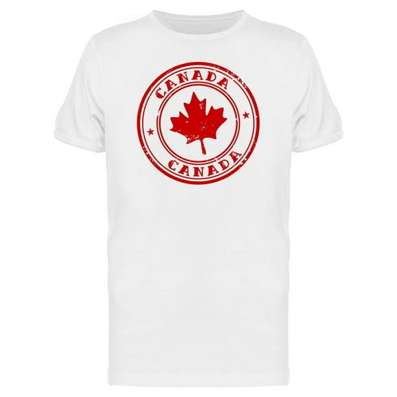 Grunge Canada Maple Leaf Stamp T-Shirt Men -Image by Shutterstock, Male Medium
