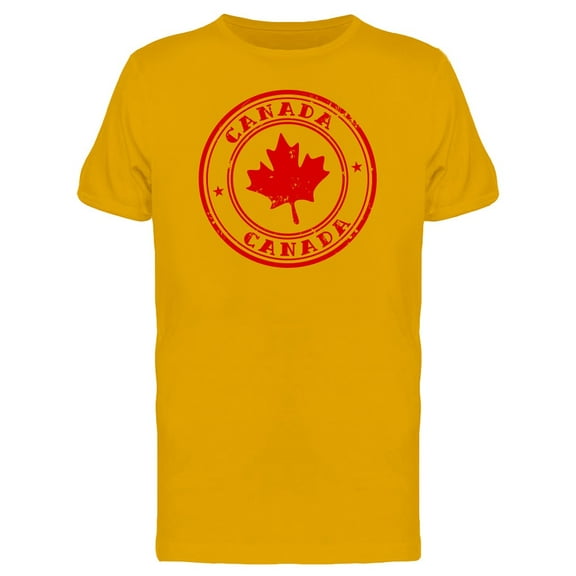 Grunge Canada Maple Leaf Stamp T-Shirt Men -Image by Shutterstock, Male x-Large