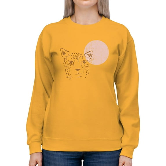 Grunge Cheetah Contemporary Sweatshirt Women -Image by Shutterstock, Female Small