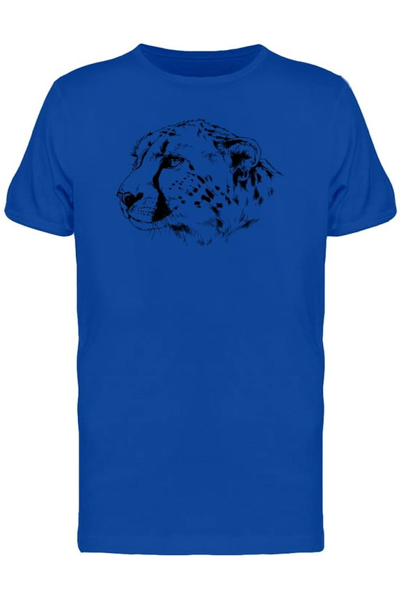 Grunge Cheetah Head Sketch Tee Men's -Image by Shutterstock