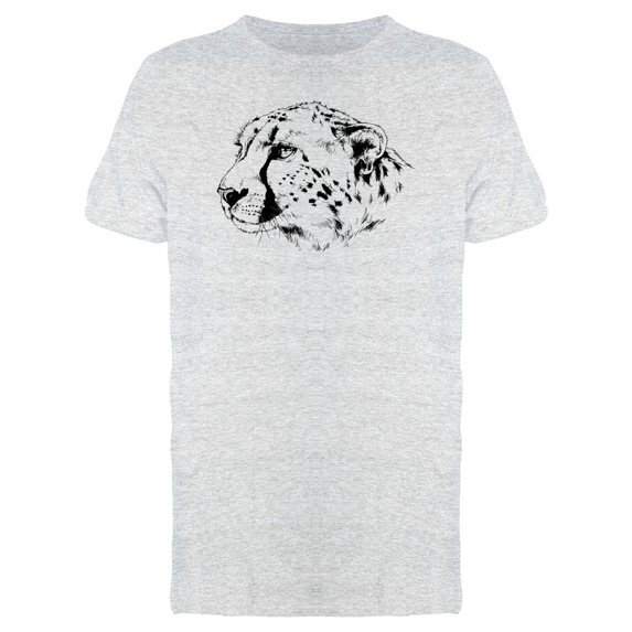Grunge Cheetah Head Sketch Tee Men's -Image by Shutterstock