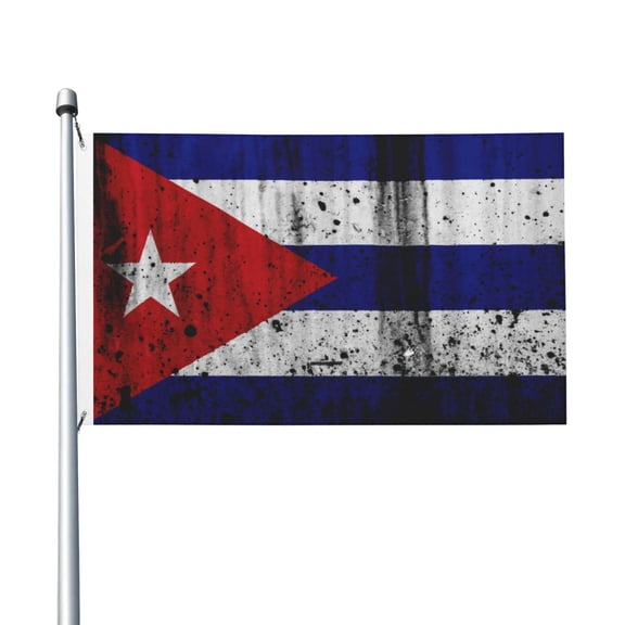 Grunge Cuban Flag Flags 3 X 5 Foot Printed Bright And Vivid Colors Flag With Two Grommets