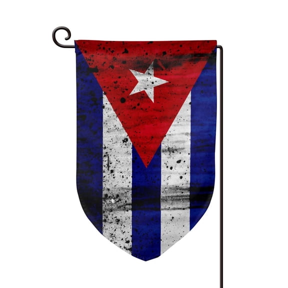 Grunge Cuban Flag Garden Flag Double Sided Small Flag Yard Home Decorative Flags Banner 12.5 x 18 Inch Fillet