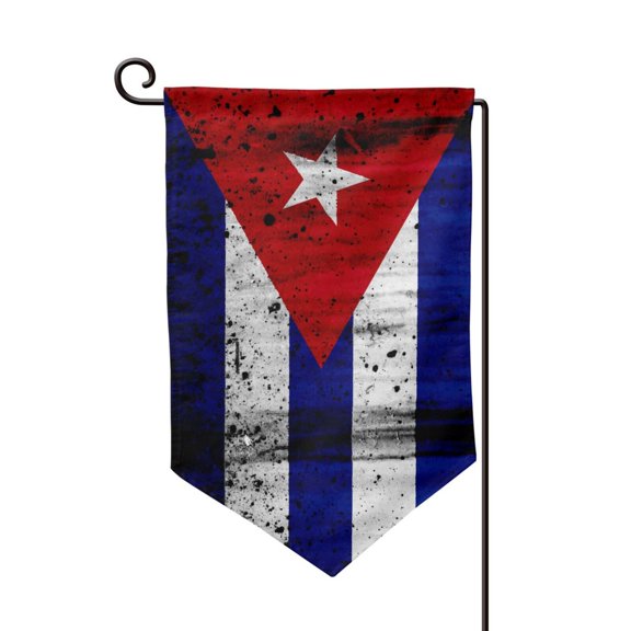Grunge Cuban Flag Garden Flag Double Sided Small Flag Yard Home Decorative Flags Banner 12.5 x 18 Inch Sharp Corner