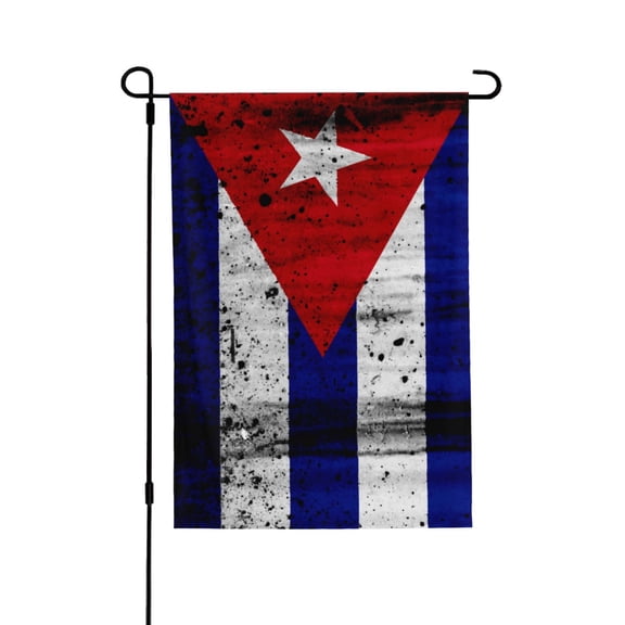 Grunge Cuban Flag Welcome Large House Flag Vertical Double Sided 28x40 Inches Yard Porch Outdoor Decor