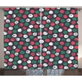 thumbnail image 1 of Ambesonne Grunge Curtains 2 Panel Set, Brushed Floral Design, 108" x 63", Dark Taupe Sea Green, 1 of 3