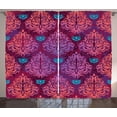 thumbnail image 1 of Ambesonne Grunge Curtains 2 Panel Set, Natural Lilac Pattern, 108" x 108", Multicolor, 1 of 3
