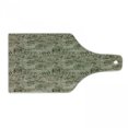 thumbnail image 1 of Grunge Cutting Board, Nostalgic Pins from Different Countries Graphic Design Uniform Style Pattern, Tempered Glass Cutting and Serving Board, Wine Bottle Shape, Army Green Tan, by Ambesonne, 1 of 1