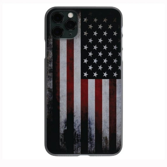 Grunge Dark American Flag ART for iPhone Samsung Phones Shockproof Case Cover