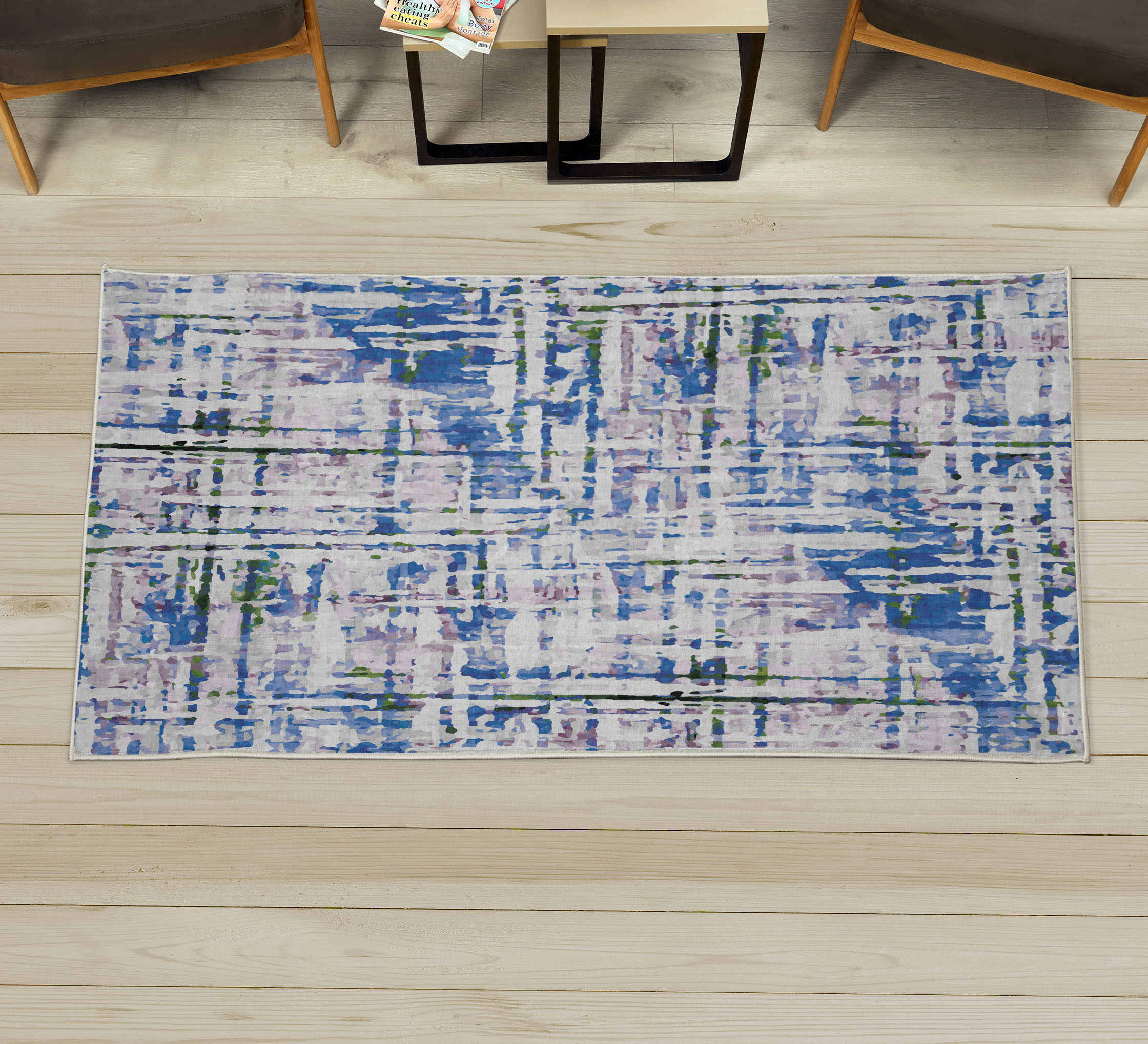 Manifold Design Rug Grunge Decorative Rug, Abstract Paint Manifold Complicated Mixed and ...