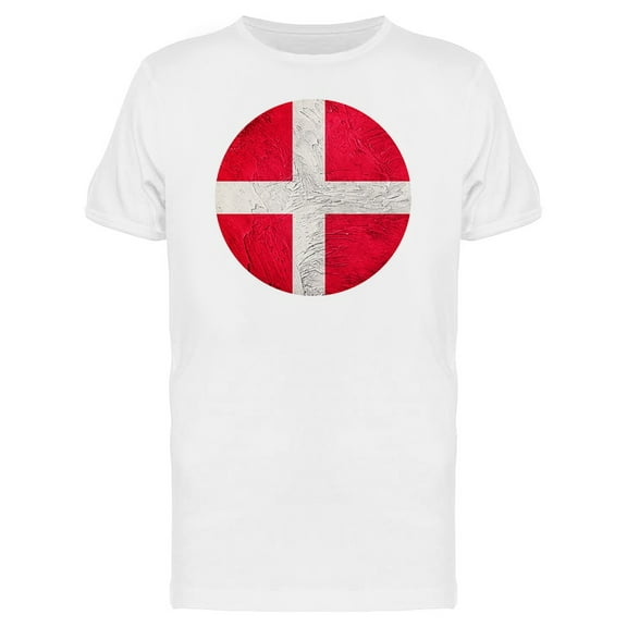 Grunge Denmark Flag T-Shirt Men -Image by Shutterstock, Male XX-Large