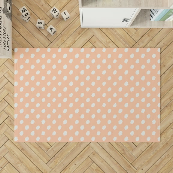 Grunge Dot Peach Kids Play Mat