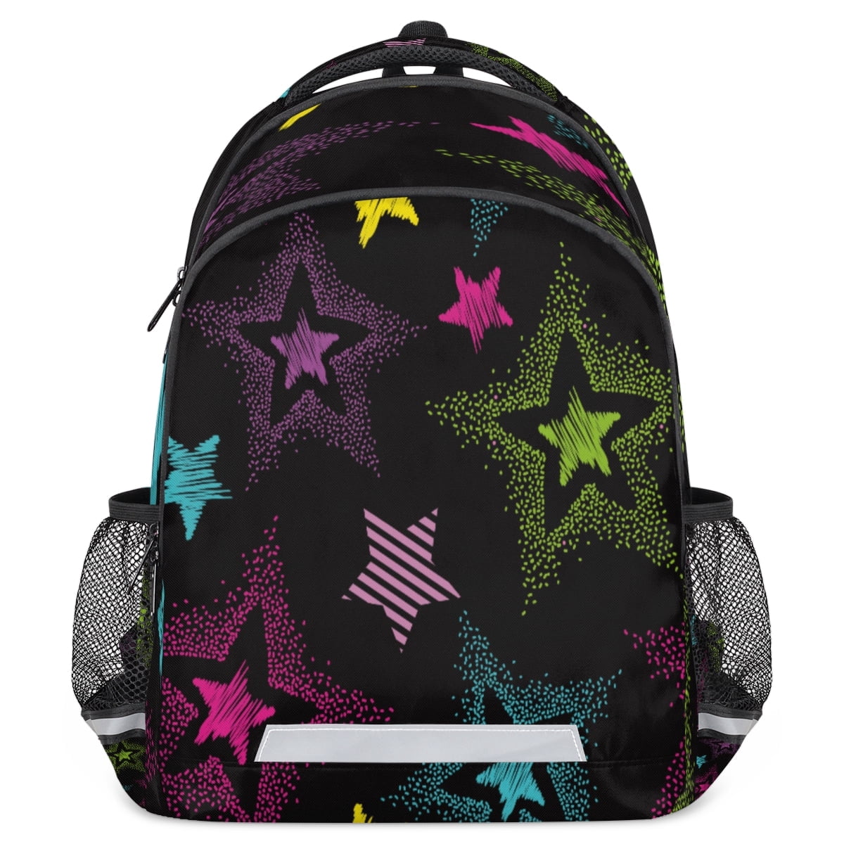 Grunge Dots  Larger College Student School Backpack with Reflective Strip,  Waterproof Travel Laptop Daypack Bag Bookbags,mochilas escolares para niños Age 8-16