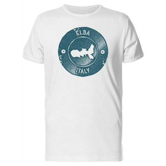 Grunge Elba Map, Italy T-Shirt Men -Image by Shutterstock, Male x-Large