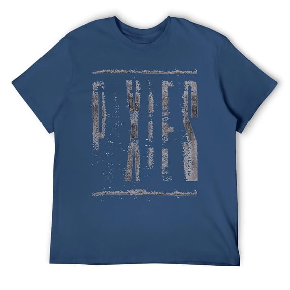 Grunge Fairy Graphic T-Shirt for Men, Dirty Pixel Style Vintage Sprite Tee, Fantasy Punk Inspired Shirt Navy-style 6XL