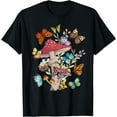 thumbnail image 1 of Grunge Fairycore Aesthetic Cottagecore Butterfly Mushroom T-Shirt, 1 of 4