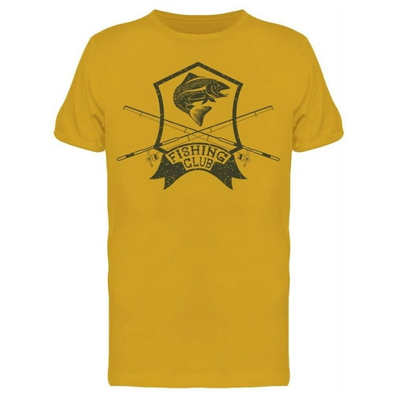 Grunge Fishing Club Design T-Shirt Men -Image by Shutterstock, Male XX-Large