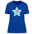 thumbnail image 1 of Grunge Flamingo Watercolor Star T-Shirt Women -Image by Shutterstock, Female Medium, 1 of 2