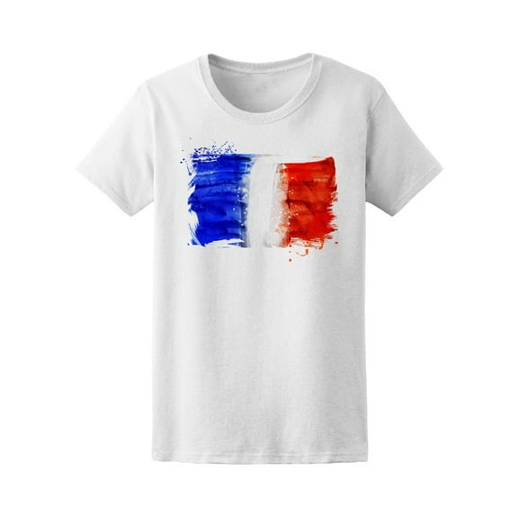 Grunge France Flag Watercolor  T-Shirt Men -Image by Shutterstock, Male XX-Large