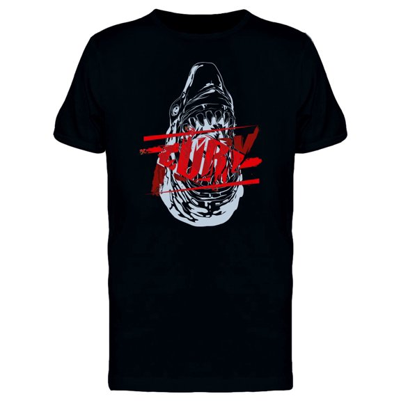 Grunge Fury Quote And Shark Head Tee Men's -Image by Shutterstock