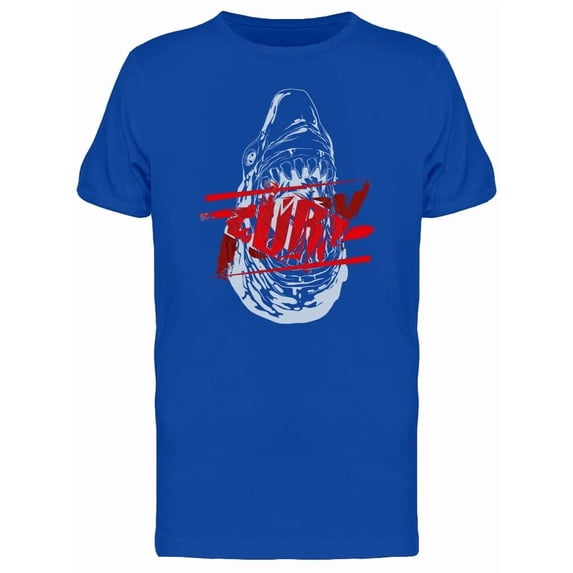 Grunge Fury Quote And Shark Head Tee Men's -Image by Shutterstock