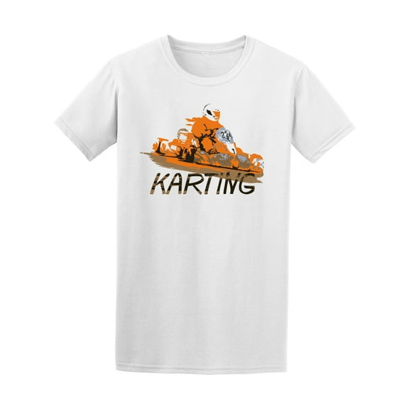 Grunge Go Kart Racing, Karting T-Shirt Men -Image by Shutterstock, Male 4X-Large