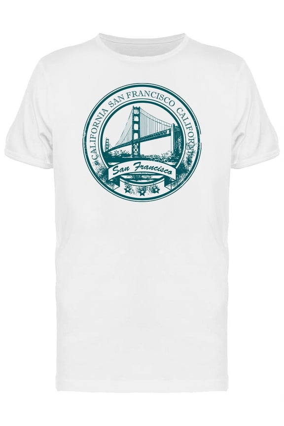 Grunge Golden Gate Bridge T-Shirt Men -Image by Shutterstock, Male 3X-Large
