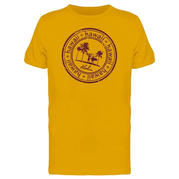 Grunge Hawaii Aloha Stamp T-Shirt Men -Image by Shutterstock, Male Small