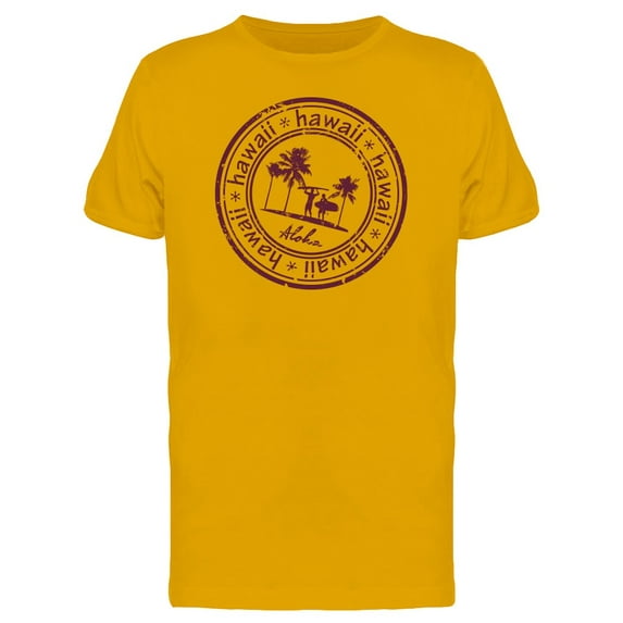 Grunge Hawaii Aloha Stamp T-Shirt Men -Image by Shutterstock, Male Small