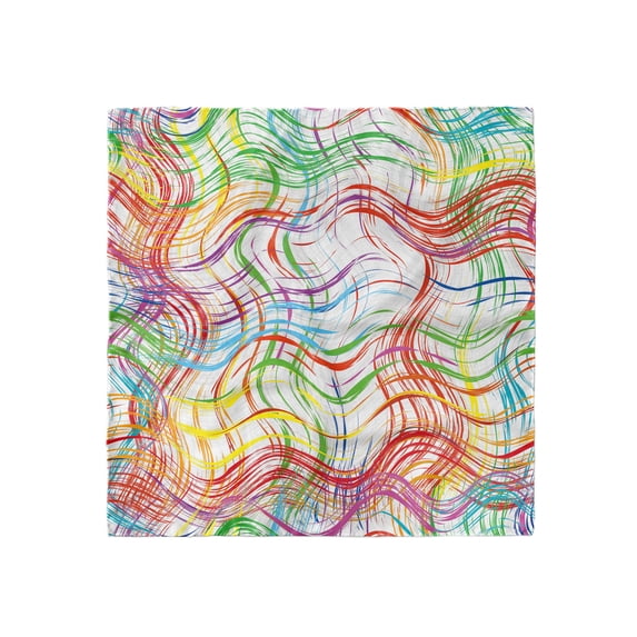 Grunge Head Scarf, Wavy Colorful Stripes, Head Wrap, 3 Sizes, by Ambesonne