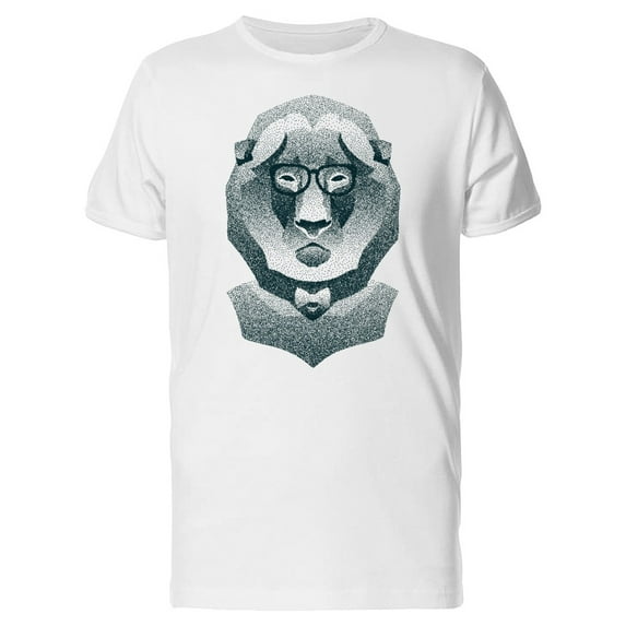 Grunge Hipster Lion Sketch T-Shirt Men -Image by Shutterstock, Male 4X-Large