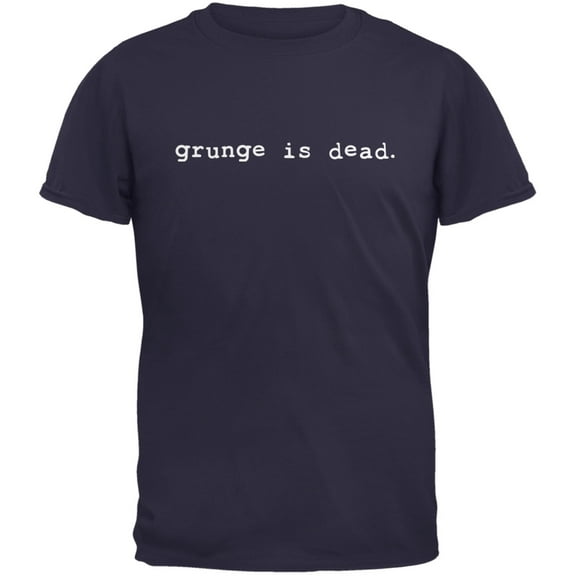 Grunge Is Dead Inspired By Kurt Cobain Navy Adult T-Shirt - 2X-Large