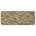 thumbnail image 1 of Grunge Kitchen Mat, Floral Pattern with Fantasy Elements Swirls Curves and Dots Retro Colors, Plush Decorative Kitchen Mat with Non Slip Backing, 47" X 19", Tan Redwood Pale Brown, by Ambesonne, 1 of 1
