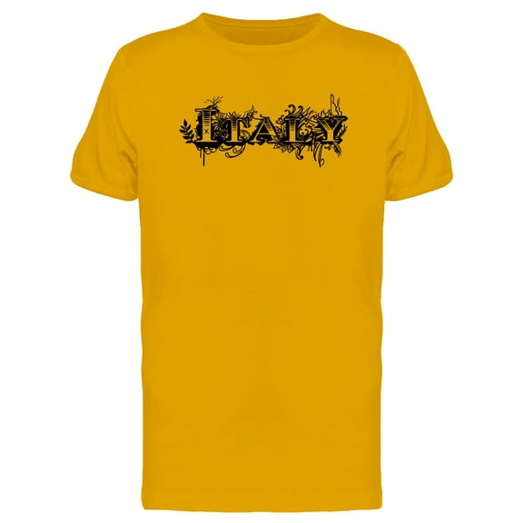 Grunge Lettering Italy T-Shirt Men -Image by Shutterstock, Male Medium