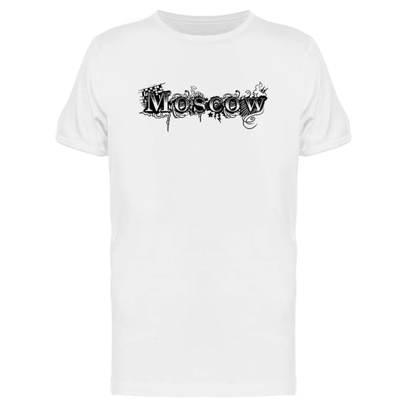 Grunge Lettering Moscow T-Shirt Men -Image by Shutterstock, Male 4X-Large