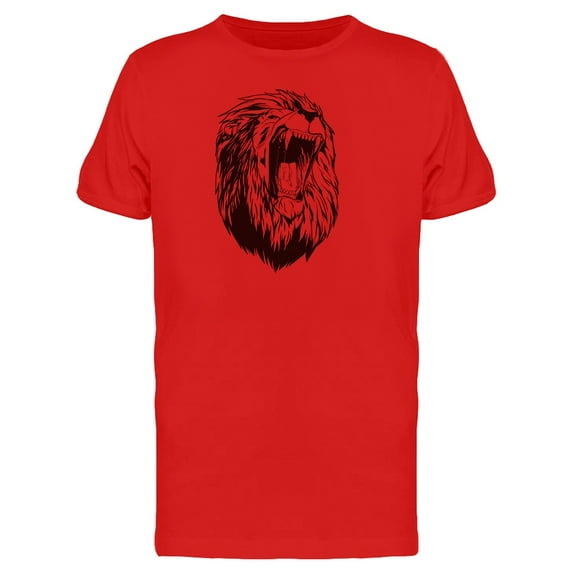 Grunge Lion Roaring Sketch Tee Men's -Image by Shutterstock