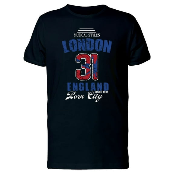 Grunge London 31 England T-Shirt Men -Image by Shutterstock, Male Large