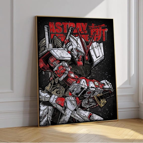 Grunge Mecha Robot Poster, Vintage Japanese Sci-Fi Anime Print, Otaku Room Decor Unframed Size 24''x36'' GooGate